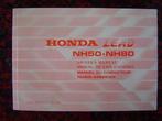Honda NH50 NH80 Lead 1982 scooter owner's manual handbuch, Ophalen of Verzenden