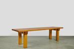 Vintage handgemaakte robuuste lattenbank, Nederland 1970s, Ophalen of Verzenden, Gebruikt, Hout