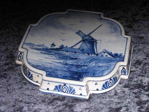 Delftsblauw Landschap Tegelplateau Molen, Antiek en Kunst, Antiek | Keramiek en Aardewerk, Ophalen