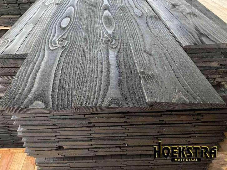 Zweeds rabat zwart geïmpregneerd vanaf €14,50 per m2!, Doe-het-zelf en Verbouw, Hout en Planken, Nieuw, Plank, Overige houtsoorten