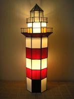 Kleurige Tiffany vuurtoren, Ophalen of Verzenden, Zo goed als nieuw, Glas, 50 tot 75 cm