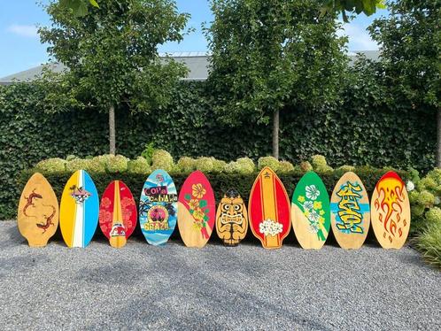 Ibiza houten surfboardjes 10 deco surf boards huren € 50, Hobby en Vrije tijd, Feestartikelen | Verhuur, Zo goed als nieuw, Ophalen