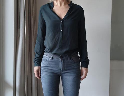 Petrolkleurige blouse Zara maat S, Kleding | Dames, Blouses en Tunieken, Gedragen, Maat 36 (S), Groen, Ophalen of Verzenden