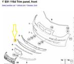 BMW 1' E81 LCI # 51117182367 Rooster bumper voorzijde nieuw, Auto-onderdelen, Ophalen of Verzenden, Nieuw, BMW