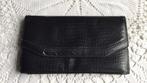 Vintage enveloppe tas crocomotief, Ophalen of Verzenden, Gebruikt, Zwart, Overige typen