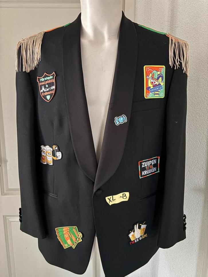 (B) Kruikenstad Colbert/Jas maat XL met emblemen epauletten, Kleding | Heren, Carnavalskleding en Feestkleding, Zo goed als nieuw