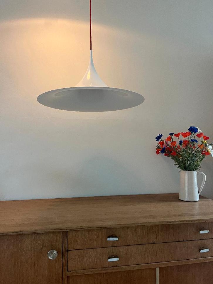Vintage Fog & Morup Semi pendel 60cm - Deense design lamp, Huis en Inrichting, Lampen | Hanglampen, Zo goed als nieuw, 50 tot 75 cm