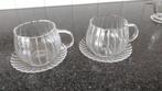 Rivièra Maison  2 theeglazen met schotel, Nieuw, Ophalen of Verzenden, Glas, Overige stijlen