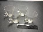 4 mooie oude geslepen glaasjes, Verzamelen, Glas en Borrelglaasjes, Overige typen, Gebruikt, Ophalen