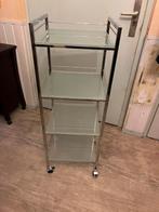 Vintage RVS Verchroomde Trolley Glas/ Metaal., Ophalen, Minder dan 50 cm, 100 tot 150 cm, Overige typen