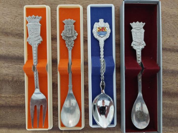 Theelepels Nederlandse provincies, Antiek en Kunst, Antiek | Bestek, Ophalen of Verzenden