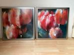 Ingelijste tulpenposters G.Feenstra, Ophalen, Zo goed als nieuw, 75 tot 100 cm, Foto of Poster
