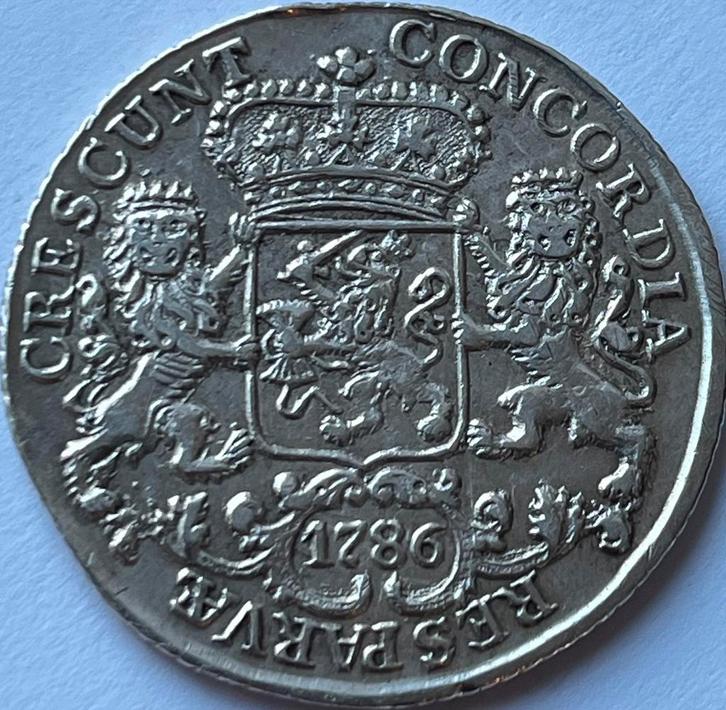 West-Friesland zeldzame halve dukaton 1786 heel mooi stuk!, Postzegels en Munten, Munten | Nederland, Losse munt, Overige waardes