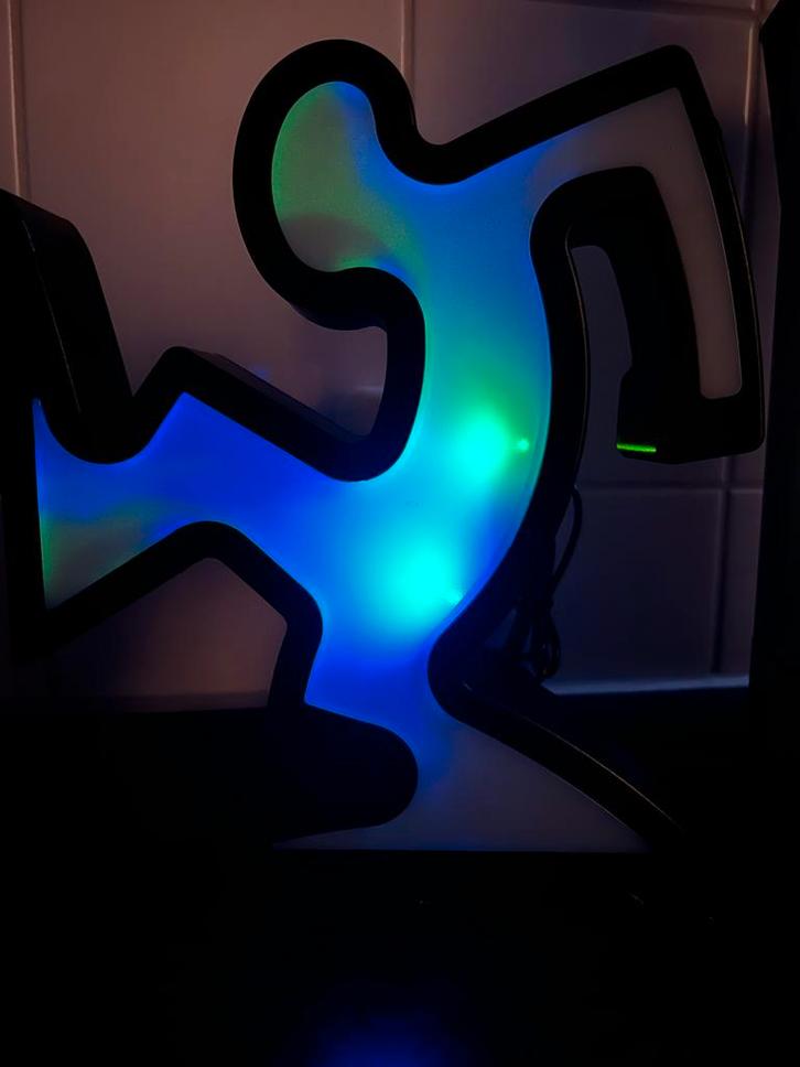 Keith Haring Lamp , design lamp . La Linea ., Huis en Inrichting, Lampen | Overige, Gebruikt, Ophalen