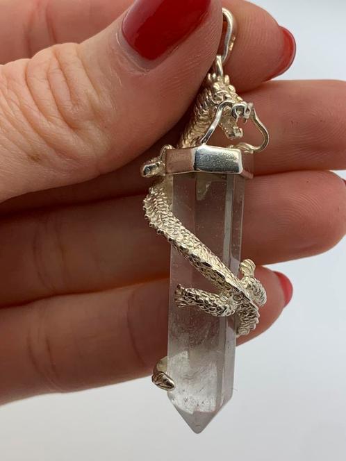 S455 Prachtige zilveren hanger met draak, Sieraden, Tassen en Uiterlijk, Kettinghangers, Zilver, Zilver, Overige voorstellingen