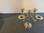 KERST elegante verzilverde kandelaar 5 armig, Ophalen of Verzenden, Zo goed als nieuw, Zilver, Kandelaar