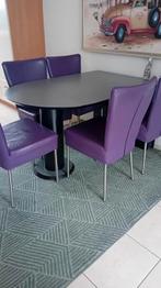 Retro tafel halfrond verlengbaar, Huis en Inrichting, Tafels | Eettafels, Ophalen, 200 cm of meer, 50 tot 100 cm, Zo goed als nieuw