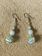 Uitverkoop! Oorbellen met jade en millefiori, verzilverd., Sieraden, Tassen en Uiterlijk, Oorbellen, Verzenden, Nieuw, X, X