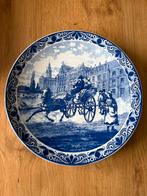Chemkefa Holland groot delfts blauw wandbord paardenwagen, Ophalen of Verzenden