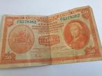 Halve gulden biljet nederland indische, Ophalen of Verzenden, 50 gulden