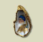 Oester met 'Meisje met de parel' - handbeschilderd, Antiek en Kunst, Ophalen of Verzenden