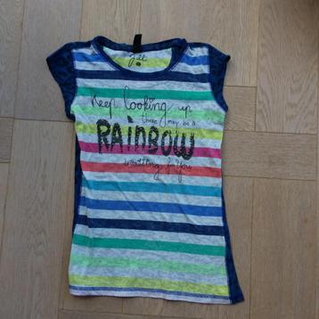 Leuk vrolijk zomers "regenboog" shirtje Jill maat 140 beschikbaar voor biedingen