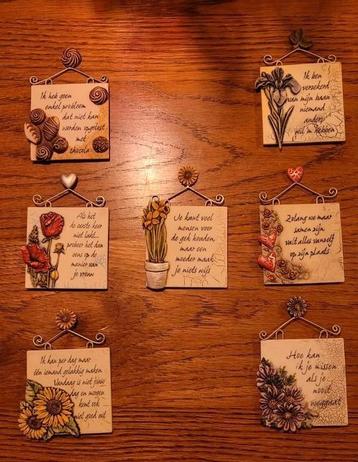 Decoratieve Magneten met Spreuken - Set van 7 beschikbaar voor biedingen