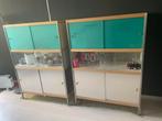 Kewlox Vitrinekasten - Set van 2, Ophalen, Gebruikt, Glas, 100 tot 150 cm