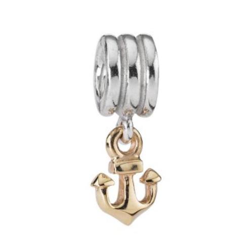Pandora bedel gouden anker hanger, Sieraden, Tassen en Uiterlijk, Bedels, Pandora, Goud, 1 bedel, Ophalen of Verzenden