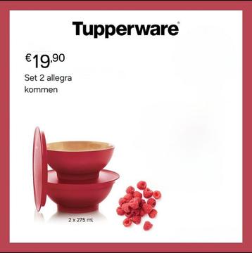 Tupperware Allegra kommetjes 2 delig  beschikbaar voor biedingen