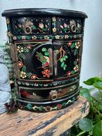Chinees oud handbeschilderd vintage sieraden juwelen kastje, Ophalen of Verzenden