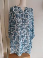 Lichtblauw tuniek met bloemenprint maat XL, Blauw, Maat 46/48 (XL) of groter, Ophalen of Verzenden, Onbekend