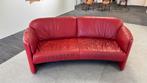 Rode Jori designer bank van echt leer (heel mooi!), Ophalen, 150 tot 200 cm, Tweepersoons, Zo goed als nieuw