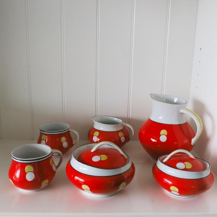 Porseleinen thee/koffie set. Oekraine., Antiek en Kunst, Antiek | Keramiek en Aardewerk, Ophalen of Verzenden