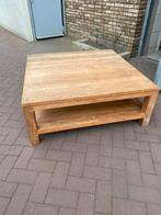 Teakhouten salontafel 110x110, Huis en Inrichting, Tafels | Salontafels, Ophalen, Gebruikt, Vierkant, Minder dan 50 cm