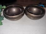 2 Bruine Plantenpotten met Neem Plant, Tuin en Terras, Bloempotten, Rond, Ophalen of Verzenden, Tuin, Aardewerk