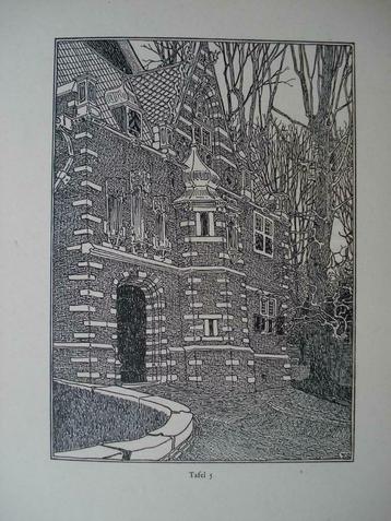 05 / Edam Zuidportaal St.Nicolaas Kerk Gravure 1902 beschikbaar voor biedingen