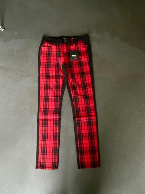 F1101 Nieuw: jeans Angels Skinny mt 36/38=S/M rood/zwart L30, Kleding | Dames, Spijkerbroeken en Jeans, Nieuw, W28 - W29 (confectie 36)