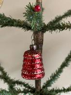 Brocante oude kerstbal Tonnetje rood, Antiek en Kunst, Curiosa en Brocante, Verzenden