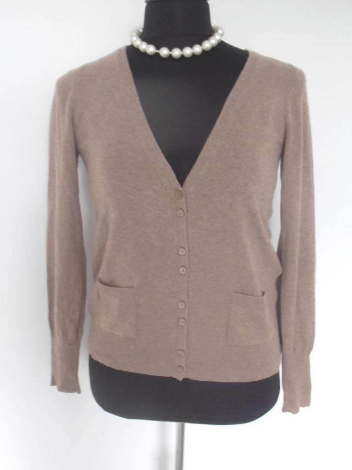 Comma - prachtig lichtbruin 100% cashmere vest - 40, Kleding | Dames, Truien en Vesten, Zo goed als nieuw, Maat 42/44 (L), Bruin