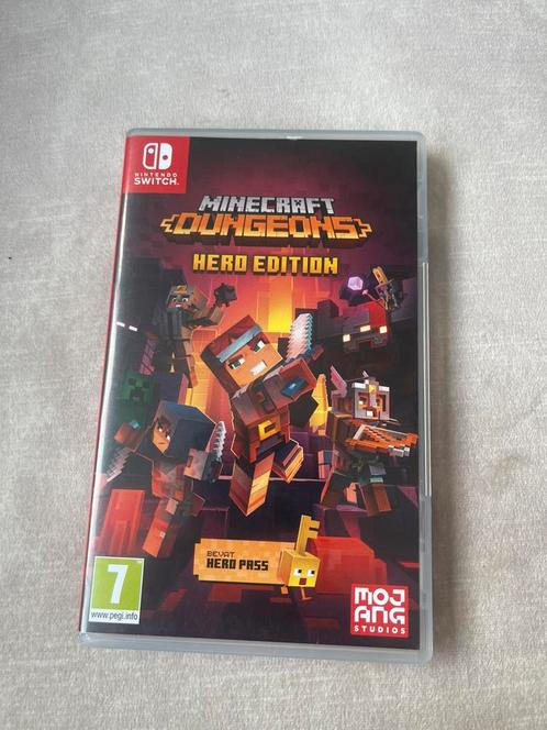 Minecraft Dungeons - Hero Edition, Spelcomputers en Games, Games | Nintendo Switch, Zo goed als nieuw, Avontuur en Actie, 1 speler