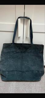Blauw suede tas van Duifhuizen, Verzenden, Zo goed als nieuw, Blauw, Shopper