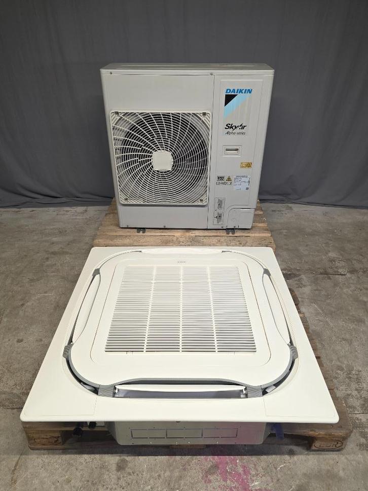 7,1 kW Daikin SkyAir Alpha-series plafond cassette airco R32, Witgoed en Apparatuur, Airco's, Refurbished, Plafondventilator, 100 m³ of groter
