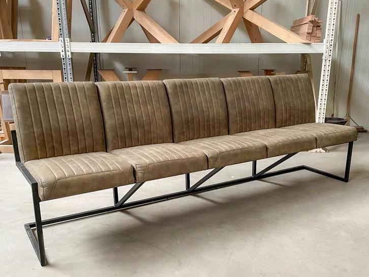 Eettafel bank Ric | 4 & 5 zits | Afgeprijsd!, Huis en Inrichting, Banken | Bankstellen, Nieuw, Rechte bank, Overige maten, Hout