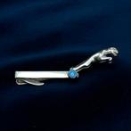 Zilveren Jaguar dasspeld met opaal, Antiek en Kunst, Ophalen of Verzenden, Zilver