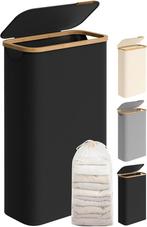 Stijlvolle Zwarte Wasbox met Deksel, Ophalen of Verzenden, Nieuw, Zwart, Overige typen