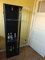 Zwarte Glazen Vitrinekast (incl. Verlichting), Ophalen, Minder dan 50 cm, Met deur(en), 150 tot 200 cm