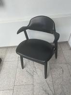 Koehoorn leder stoel van Tijsseling Nijkerk uit Propos serie, Ophalen, Zwart, Vintage, Hout