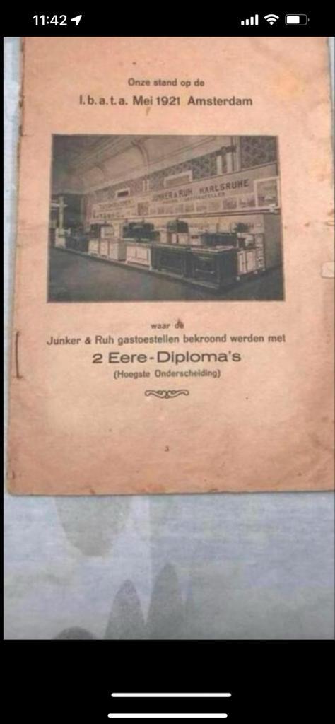 Junker & Ruth Gebruiksaanwijzing 1921 - Zeldzaam!, Verzamelen, Merken en Reclamevoorwerpen, Ophalen of Verzenden