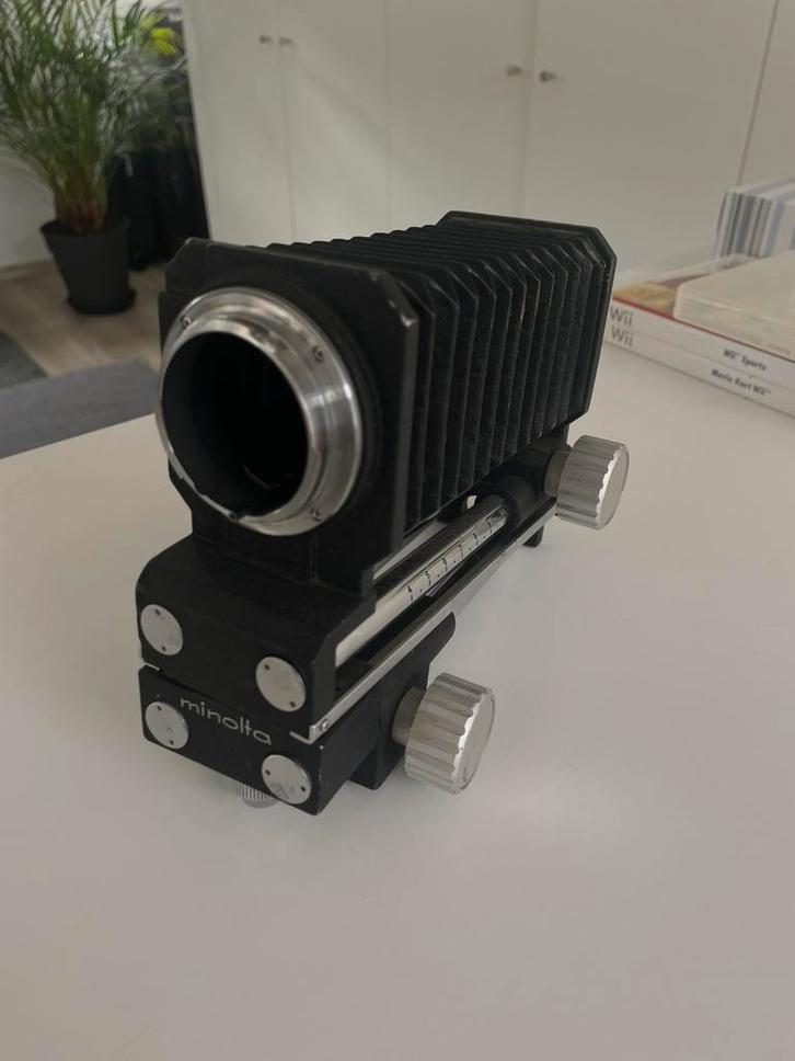 Minolta vintage balg macrofotografie, Verzamelen, Fotografica en Filmapparatuur, Overige typen, 1960 tot 1980, Ophalen of Verzenden